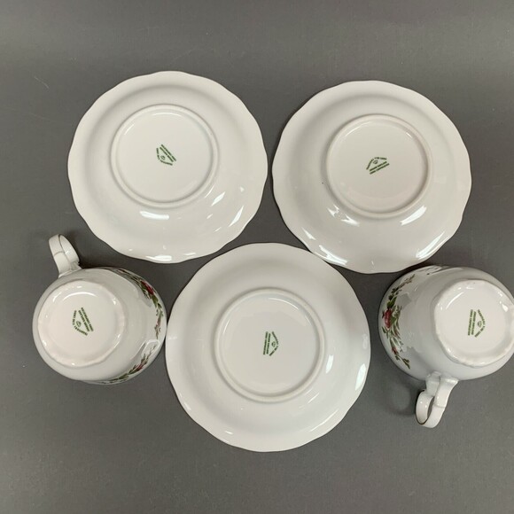 Johann Haviland Moss Rose Cups & Saucers Sets Transitions Fine China Lot of 5 Pc - Picture 6 of 7